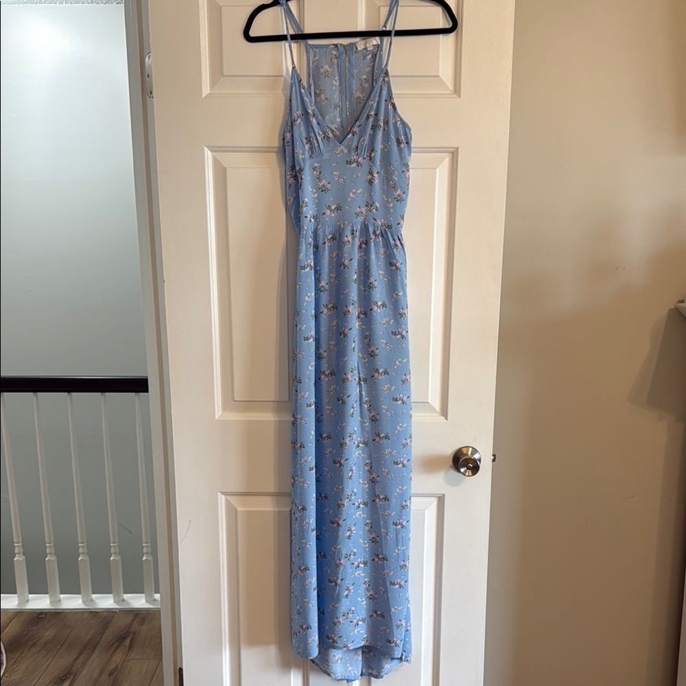 Floral Blue Maxi Dress